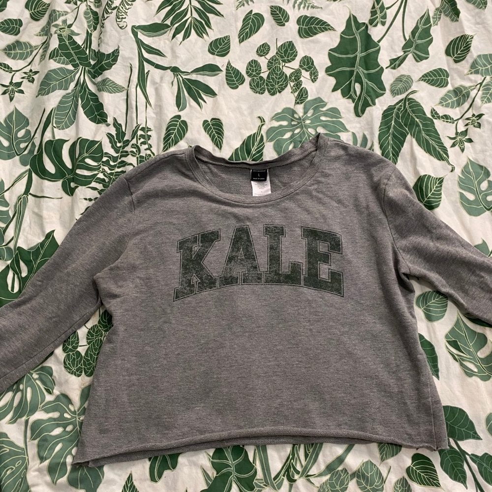 Kale cropped sweatshirt